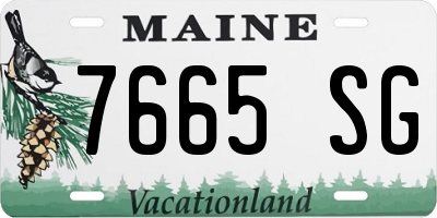 ME license plate 7665SG