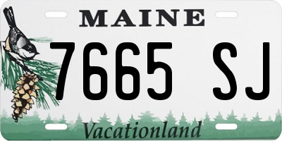 ME license plate 7665SJ