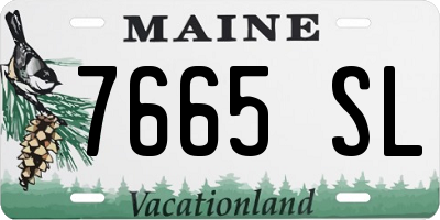 ME license plate 7665SL