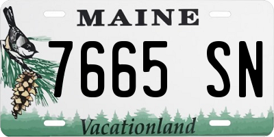 ME license plate 7665SN