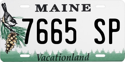 ME license plate 7665SP
