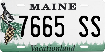 ME license plate 7665SS