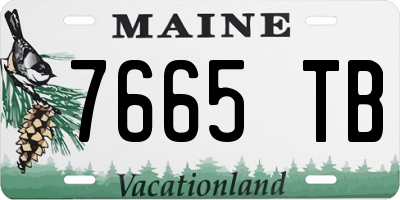 ME license plate 7665TB