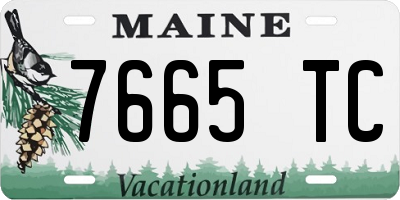 ME license plate 7665TC