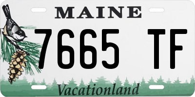 ME license plate 7665TF
