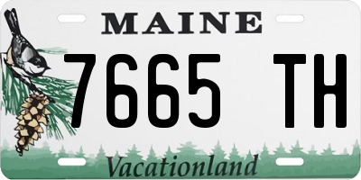 ME license plate 7665TH