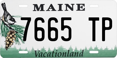 ME license plate 7665TP