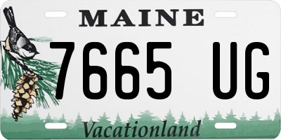 ME license plate 7665UG