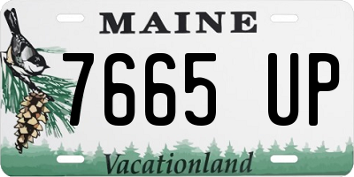 ME license plate 7665UP