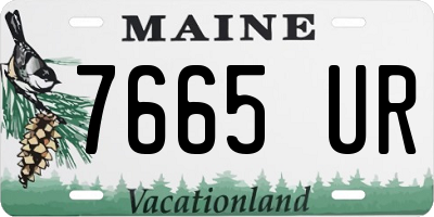 ME license plate 7665UR