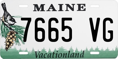 ME license plate 7665VG