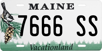 ME license plate 7666SS