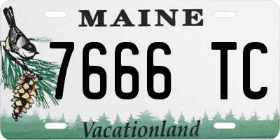 ME license plate 7666TC