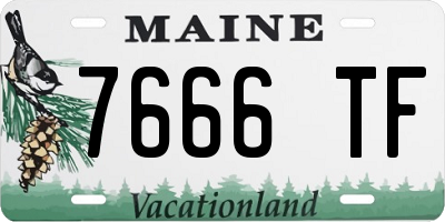 ME license plate 7666TF