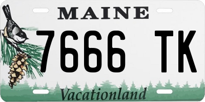 ME license plate 7666TK