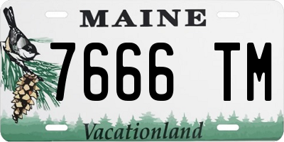 ME license plate 7666TM