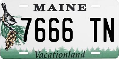 ME license plate 7666TN