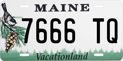 ME license plate 7666TQ