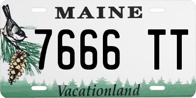 ME license plate 7666TT