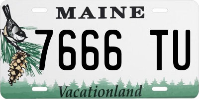 ME license plate 7666TU