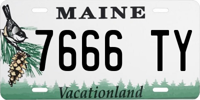 ME license plate 7666TY