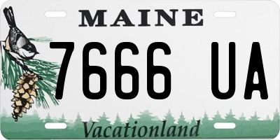 ME license plate 7666UA