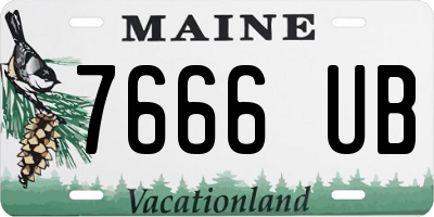 ME license plate 7666UB