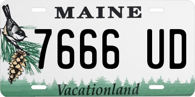 ME license plate 7666UD