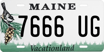 ME license plate 7666UG