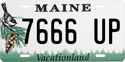 ME license plate 7666UP