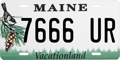 ME license plate 7666UR