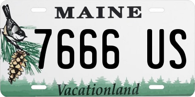 ME license plate 7666US