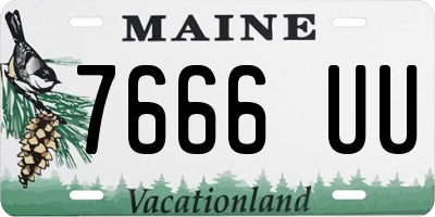 ME license plate 7666UU