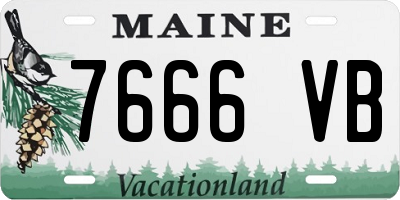 ME license plate 7666VB