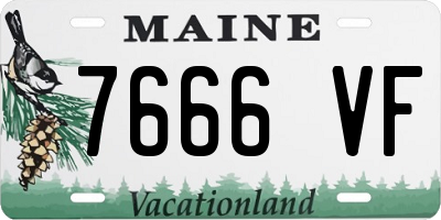 ME license plate 7666VF