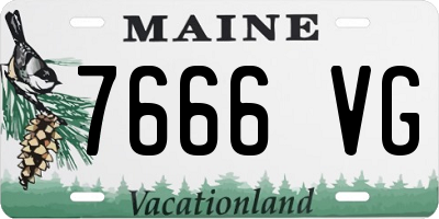 ME license plate 7666VG