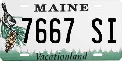 ME license plate 7667SI