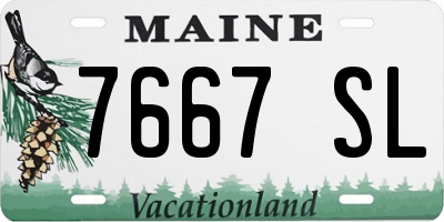 ME license plate 7667SL