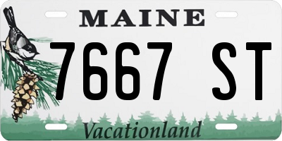 ME license plate 7667ST