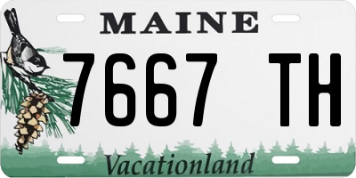 ME license plate 7667TH