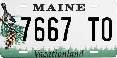ME license plate 7667TO