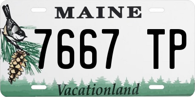 ME license plate 7667TP