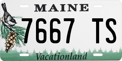 ME license plate 7667TS