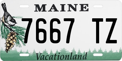 ME license plate 7667TZ