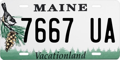 ME license plate 7667UA