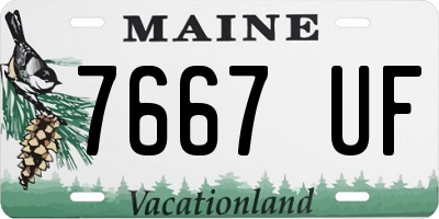 ME license plate 7667UF