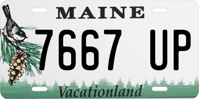 ME license plate 7667UP