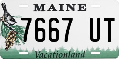 ME license plate 7667UT