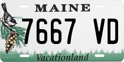 ME license plate 7667VD