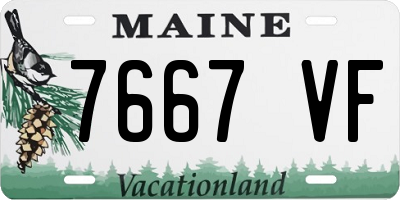 ME license plate 7667VF